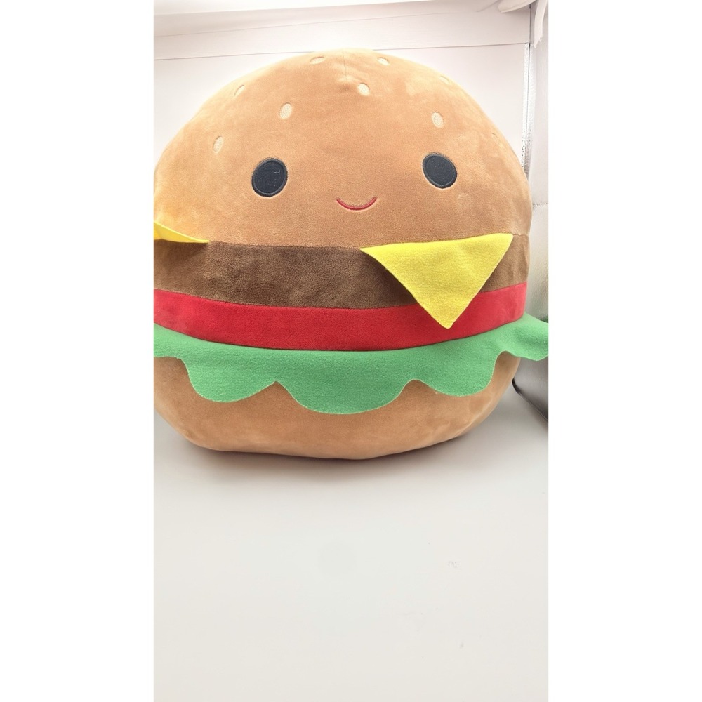 SQUISHMALLOWS CARL Cheeseburger Plush XL 16" Pre Owned